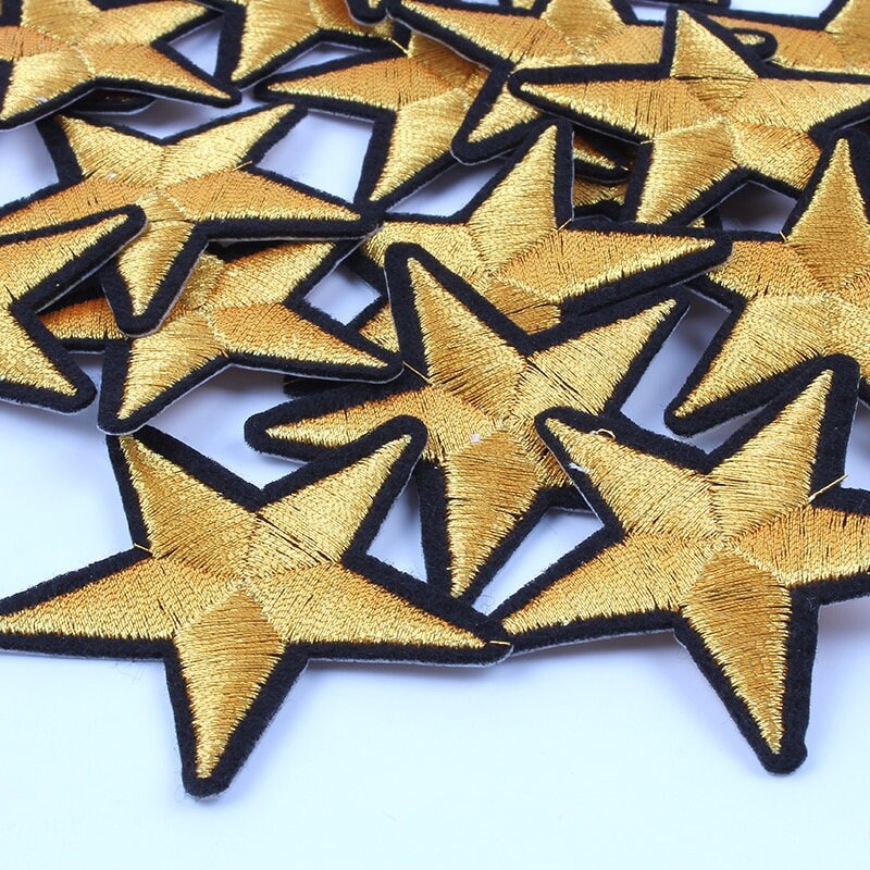 10Pcs Stars Patches Star Applique Embroidered Iron On Sew On Badge Clothes DIY 10Pcs Stars Patches Star Applique Embroidered Iron On Sew On Badge Clothes DIY