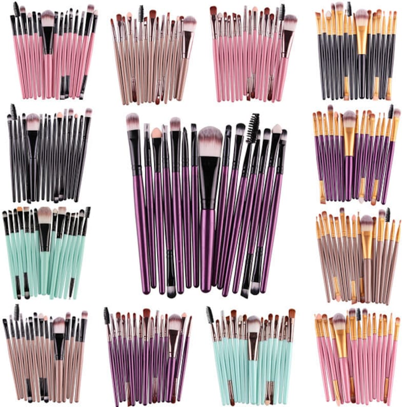 Pro 15Pcs/Kit Makeup Brushes Set Eye Shadow Brow Eyeliner image 0