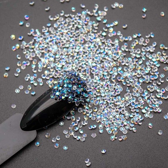 1.1mm Glass Crystal Nail Rhinestone for Nails Design Jewelry Micro  Rhinestones for 3D Nails Art Decorations 