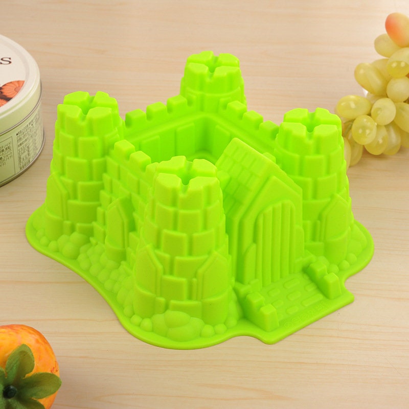 3d Castle Bundt Cake Pan Bread Chocolate Bakeware Silicone Etsy