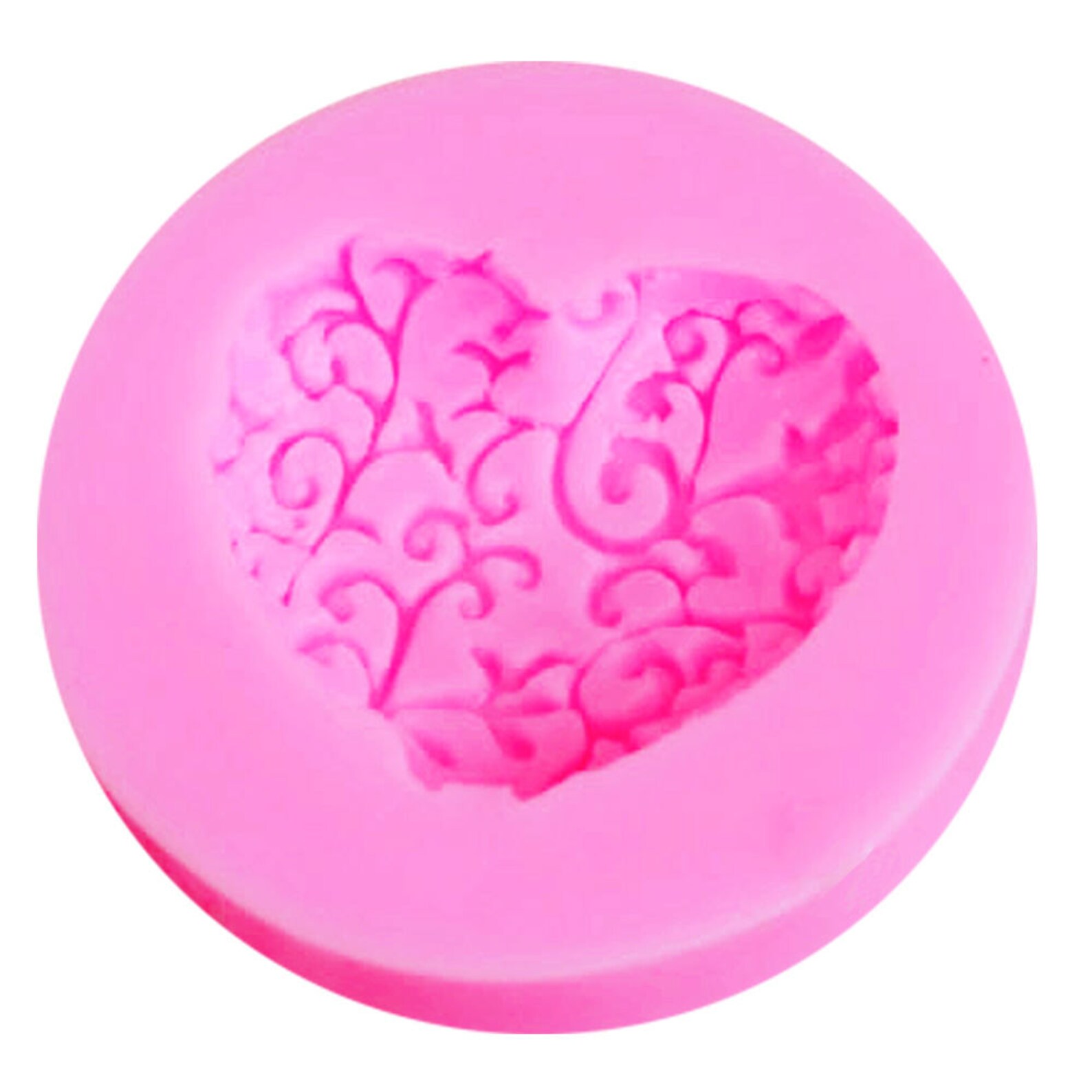 Diamond Heart Mousse Cake Mold Trays, Silicone Breakable Heart Mold