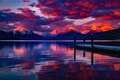 5D Needlework Embroidery Cross Stitch Lake Mountains Sunset DIY Diamond Painting Kits Crystal Full Square or Round Diamond product logo
