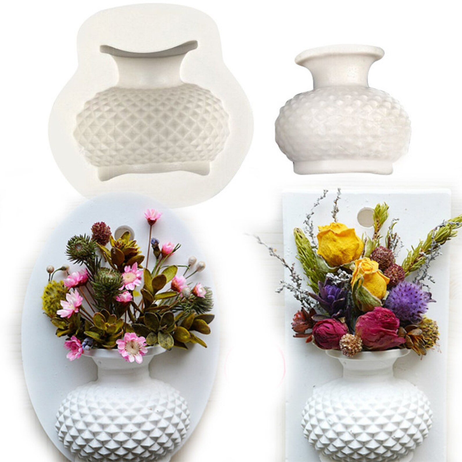 Flower Vase Shape 3D Silicone Mold Vase Fondant Mold Cake Etsy