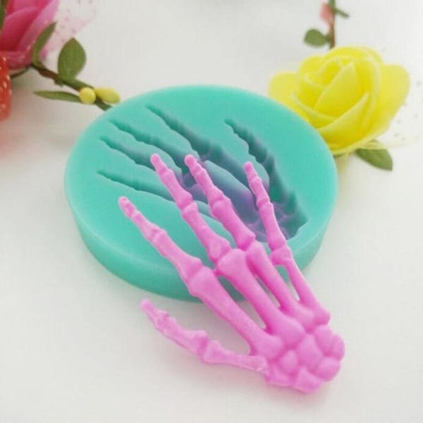 Skull Hand Halloween Silicone Mold Fondant Cake Decorating Tools Chocolate Candy