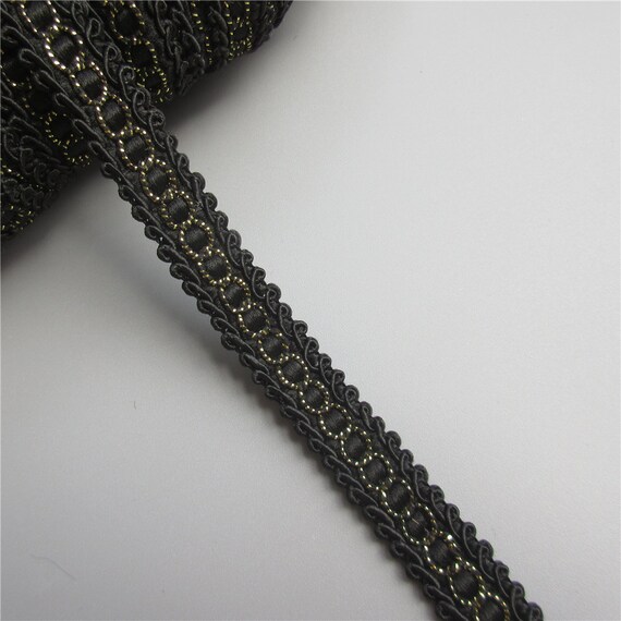 Bling Gold Silver Lace Curve Fabric Trim Ribbon Craft DIY Braided