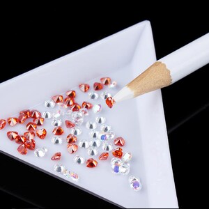 2pcs Easily Picking Up Rhinestone Picker Wax Pen Nail Dotting Tools Nail Tools image 2