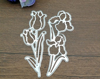 Tulip Flower Metal Cutting Dies Stencils for DIY Scrapbooking/photo Album Decorative Embossing DIY Paper Cards