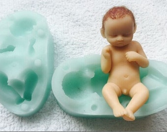 Silicone Sleeping Baby Mold 3D Baby Silicone Mold Fondant Silicone Mold Cake Decoration Mold