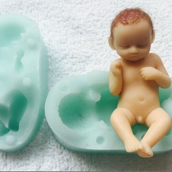 Silikonform schlafendes Baby Mold 3D Baby Silikonform Fondant Silikonform Kuchendekoration Form