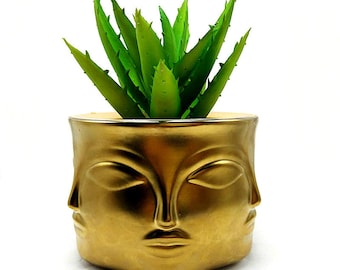 Creative Multi-faceted Face Vase 3D Silicone Mold Indoor Plant Fleshy Flower Pot Concrete Mold Home Decoration Tools