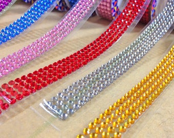 Pick Colors. Self-Adhesive Acrylic Rhinestones Stick On Scrapbooking Craft Sticker Tape Decor