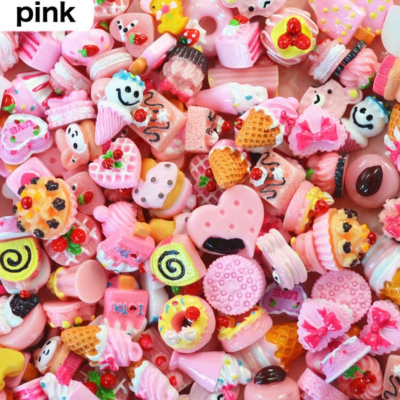 10pcs DIY Lizun Slime Supplies Accessories Phone Case Decoration for Slime  Filler Miniature Resin Cake Fruits Candy Chocolate 