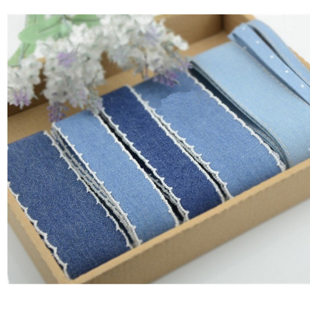 40mm 4cm 25mm Cotton Denim Ribbon Autumn Winter Handmade Tape Riband ...