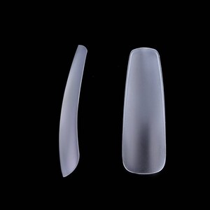 Pack 600pcs Clear Coffin False Nail Tips 12 Sizes Full Cover Acrylic Ultra Thin ABS Material Nail Art Tips image 4