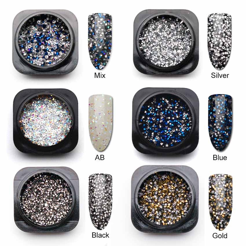 PEACOCK Blue PREMIUM CRYSTALS, Non Hotfix Nail Crystals, Micro Zircon  Rhinestones Nail Charms, 1000 Crystals Jar, Small Gift Ideas for Her 