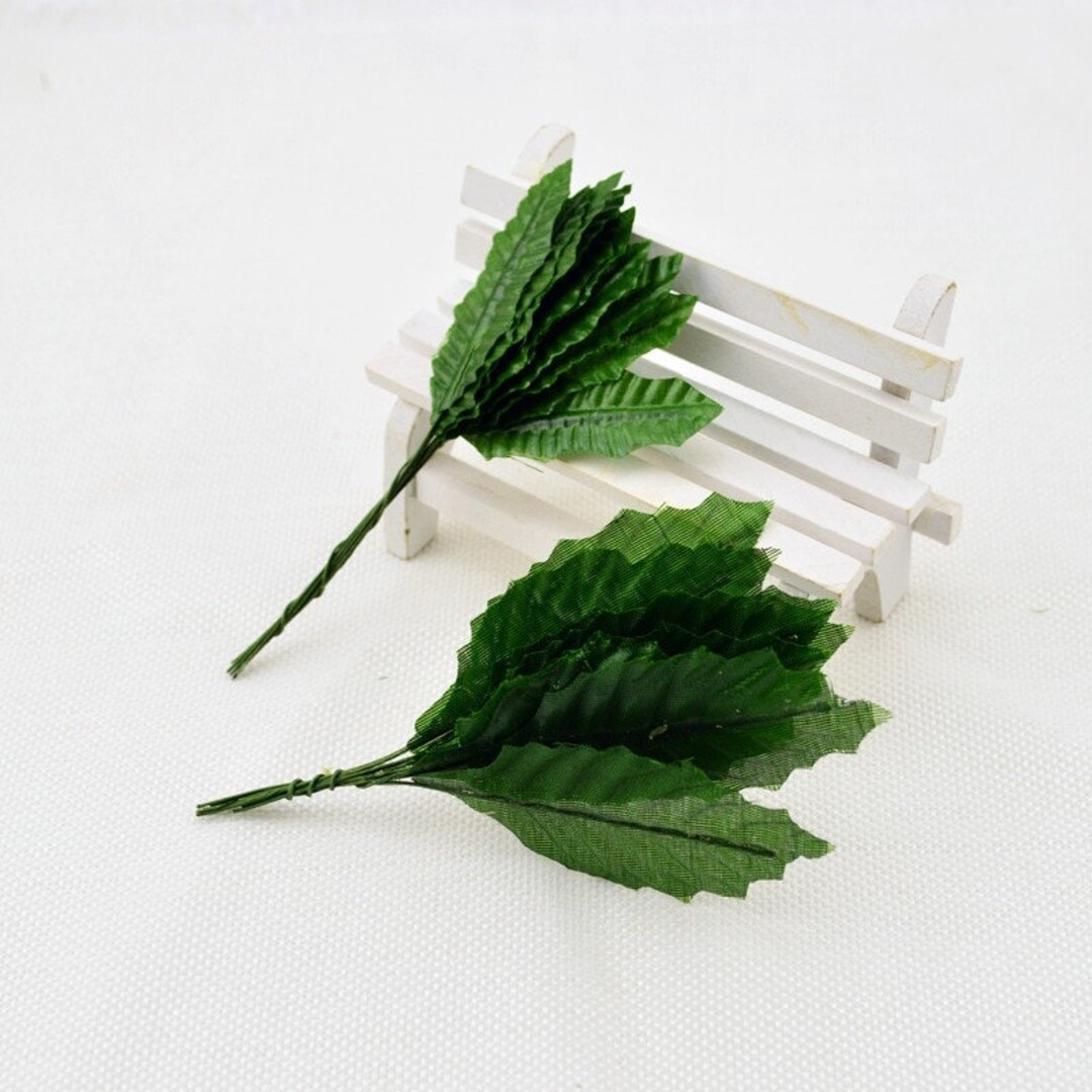 20pcs Artificial Flowers Roses Leaf Silk Flower Leaves Floral Wedding