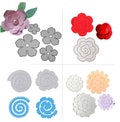 Rose Flower Dies Cuts Metal Cutting Dies DIY Scrapbooking Embossing Craft DIY Paper Card snijmal Flower Roll product logo