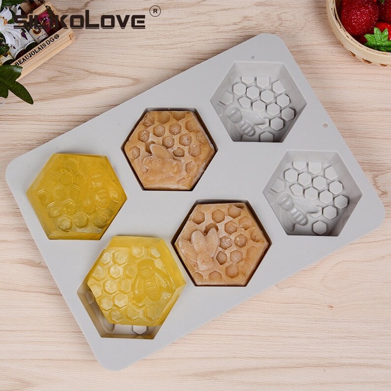 Silicone Mold Bee Soap Mold 6 Cavity Easy to Demolding Etsy