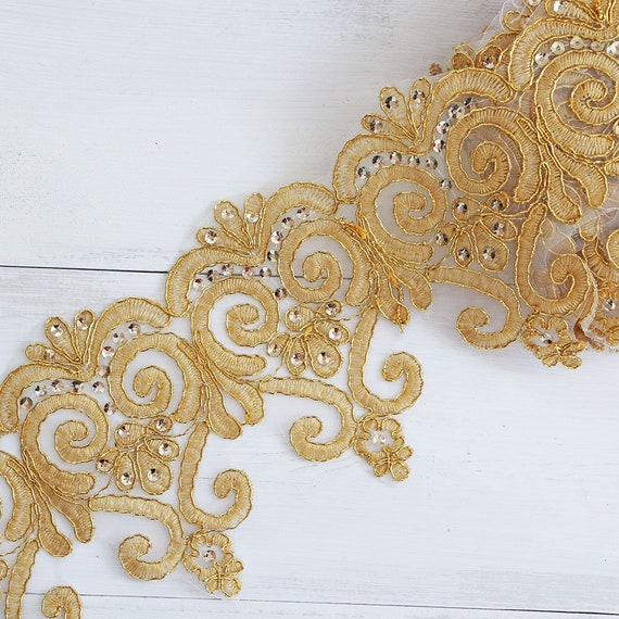 Lace Sewing Garments Accessories, Gold Lace Trim Sewing