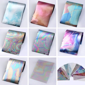 1 Pack 12 Colors Starry Sky Nail Foils Multicolor 4*16 cm DIY Nail Decor Manicure Nail Art Transfer Stickers