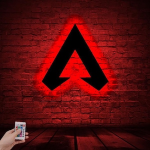 Apex Legends Neon Led Wood Wall Sign, Apex legends game room wall decor, Game wall art, custom gamer led sign, gamer xmas gift, gamer sign