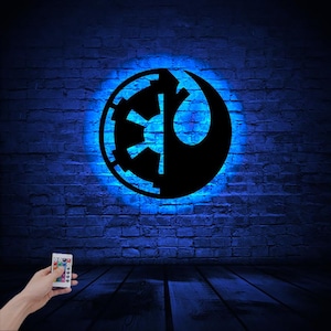Star Wars Dark Side Neon led wall sign, Rebel empire wall decor, Star Wars decor, galactic empire neon sign, dark side wall decor, star wars