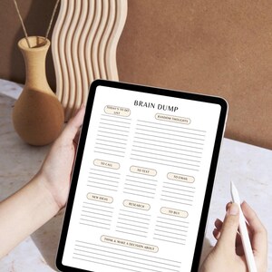 Brain Dump Planner, Printable Brain Dump, Productivity Planner , ADHD Thought Journal , Orginization Planner, Task Organizer PDF