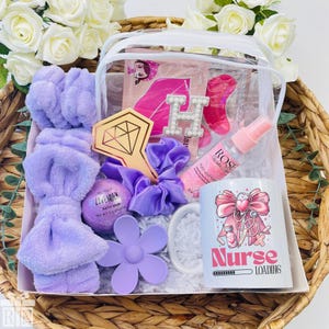 Personalized Nurse Care Package Gift Box Nurse Spa Pamper Thank You Gift Basket Bulk Nurses Week Gift for Nurse Appreciation RN Graduation