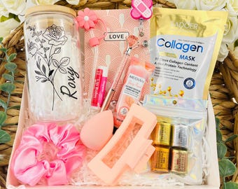 Nurse Gift Box: Personalized Glass Cup, Beauty Set & Chocolate