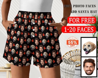 Custom Photo Print Lounge Shorts - Personalized Casual Home Sleepwear & Relaxing Beach Short With Free Editing Service for Women