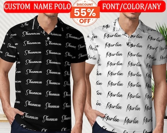Custom name Polo Shirt for Golfer,golf lover,gift for husband,Personalized Short Sleeve Golf Shirt,father's days gift