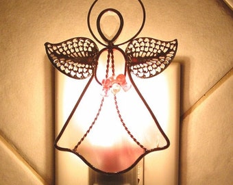 Pink angel night light