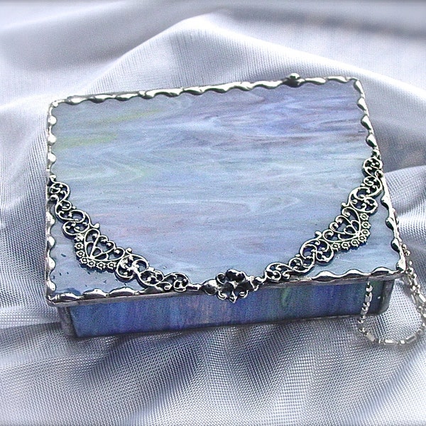 Blue Trinket Box Etsy