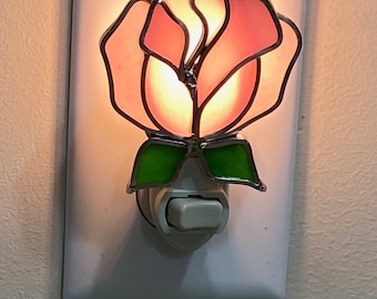 Pink rose night light