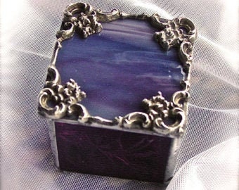 small purple ring box