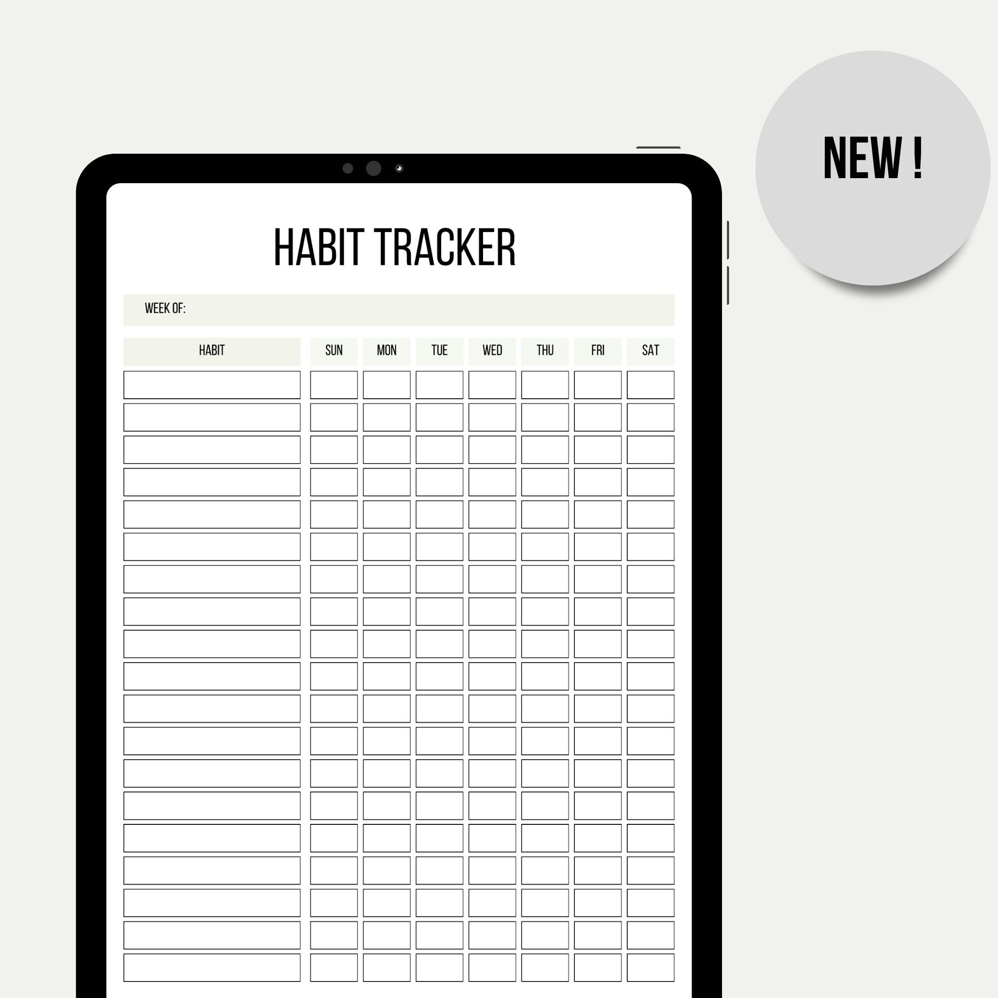 Fillable Habit Tracker Template, Daily Monthly Planner (PDF) - Etsy