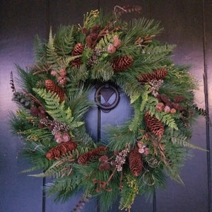 Tahoe Winter - Rustic Pine, Cedar and Pine Cone Wreath, Winter Wreaths for Front Door, Winter Decor, After Christmas Wreath, Rustic Decor