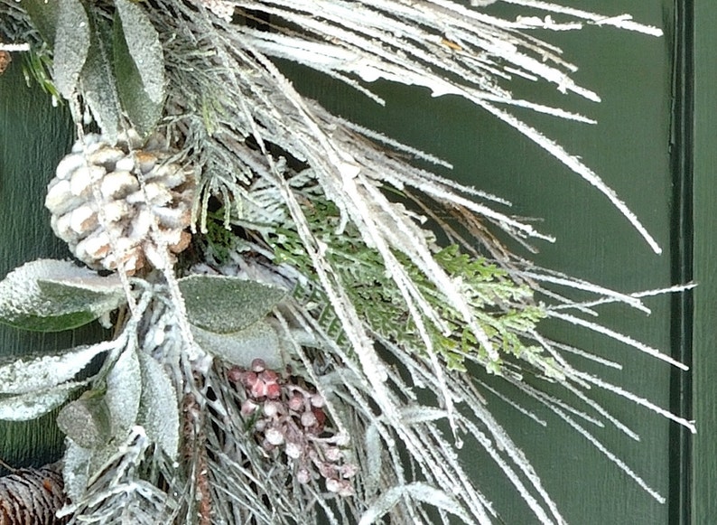 Christmas Wreath Cone and Berry Wreath Christmas Winter Wreath Snowy Pine Winter Winter Whisper After Christmas Wreath Christmas