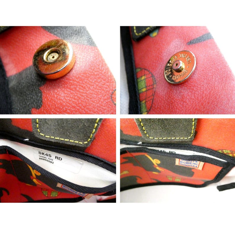 Dooney & Bourke Scottie Dog Red Black Handbag image 14