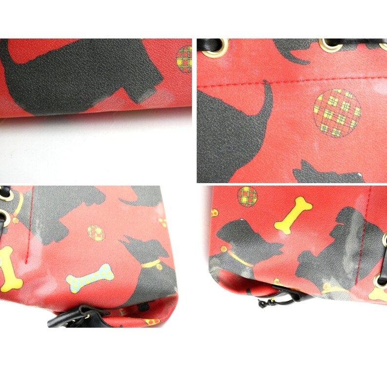 Dooney & Bourke Scottie Dog Red Black Handbag image 12