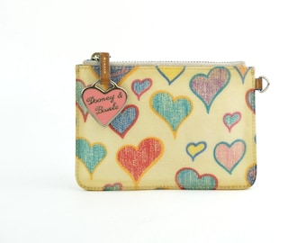 Dooney & Bourke Crayon Hearts Wristlet (no strap)