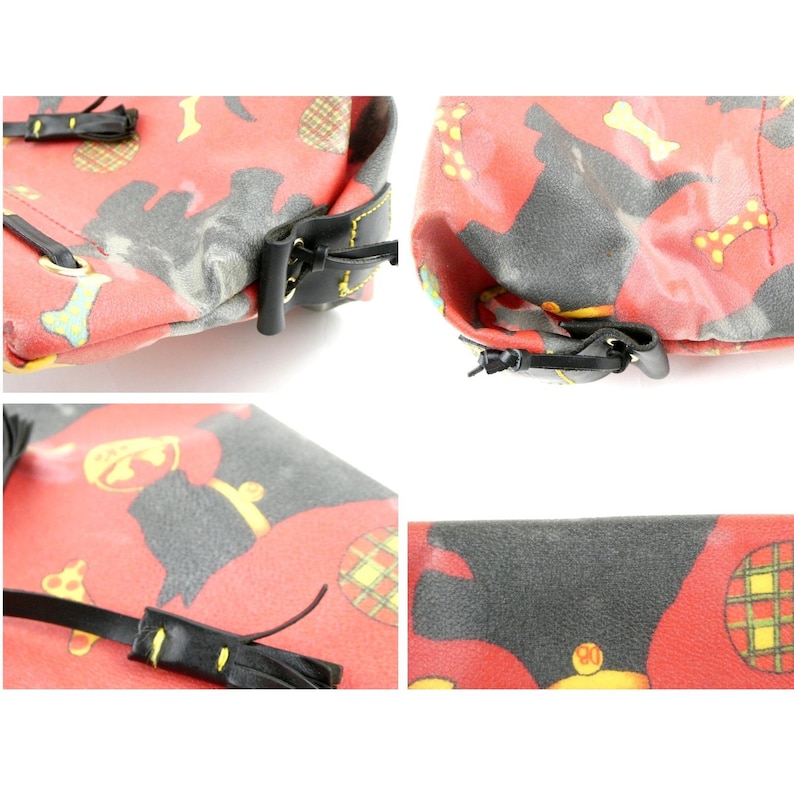 Dooney & Bourke Scottie Dog Red Black Handbag image 11