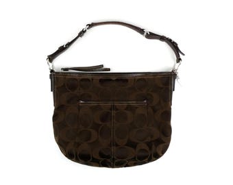 Coach Signature Brown Shoulder Bag 12676
