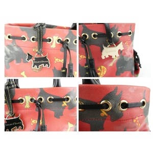 Dooney & Bourke Scottie Dog Red Black Handbag image 8