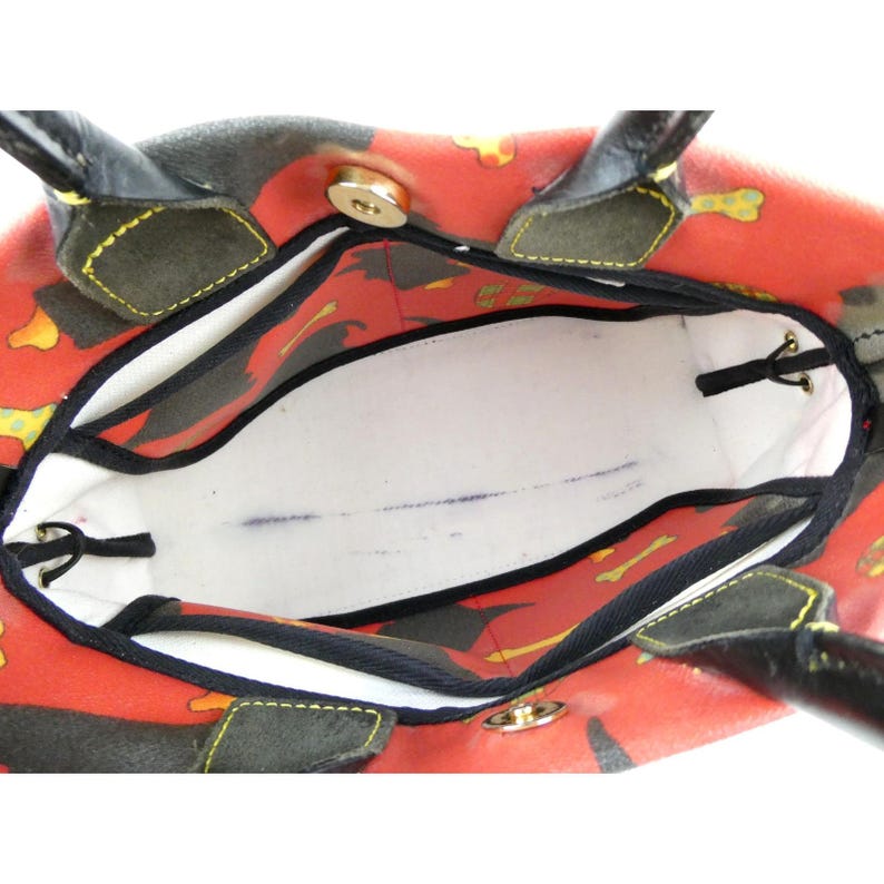 Dooney & Bourke Scottie Dog Red Black Handbag image 6