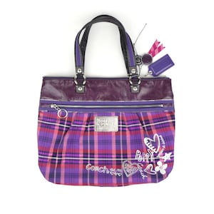 Coach Poppy Tote - 希少 COACH Poppy Op Art Tote Bag y2k A4可