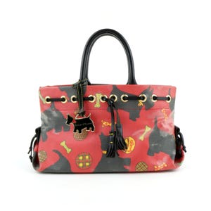 Dooney & Bourke Scottie Dog Red Black Handbag image 1