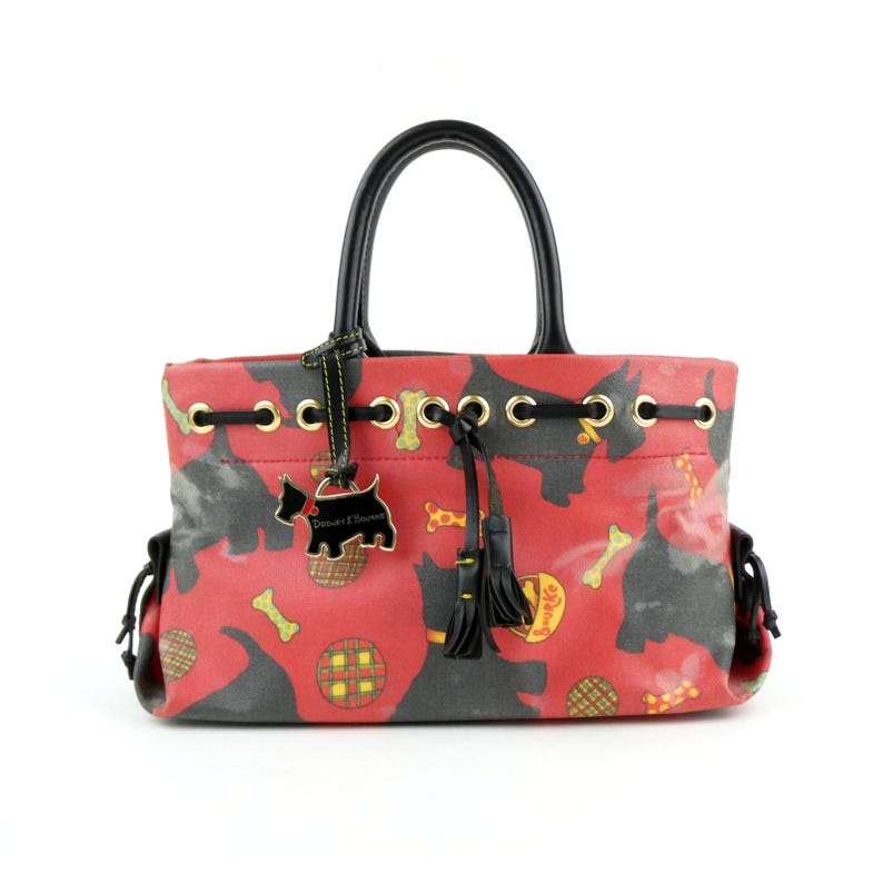 Dooney & Bourke Scottie Dog Red Black Handbag image 1