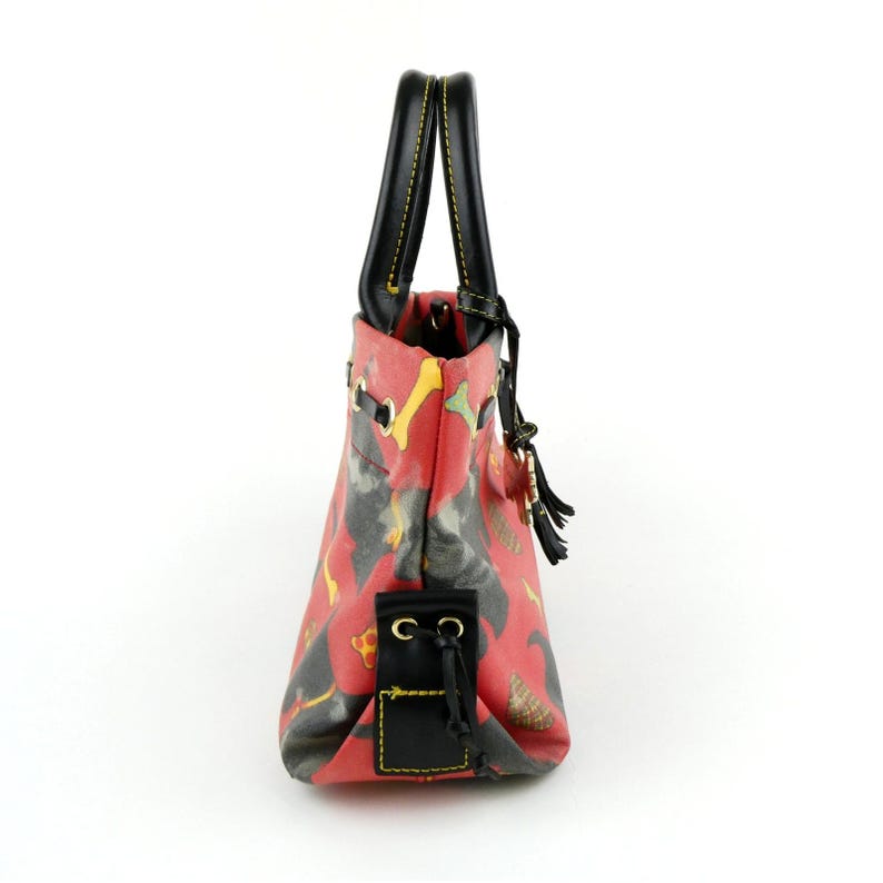 Dooney & Bourke Scottie Dog Red Black Handbag image 4