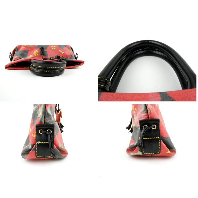 Dooney & Bourke Scottie Dog Red Black Handbag image 9